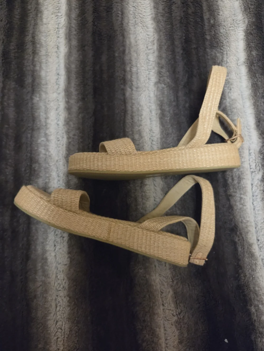 Women's Woven Ankle-Strap Sandals Size 10
